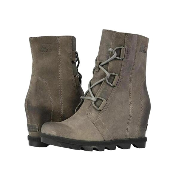 Sorel Joan Of Arctic Wedge II Platform Boots in Quarry - Picture 1 of 11